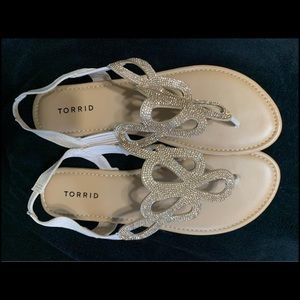 Rose Gold Glitter Sandals